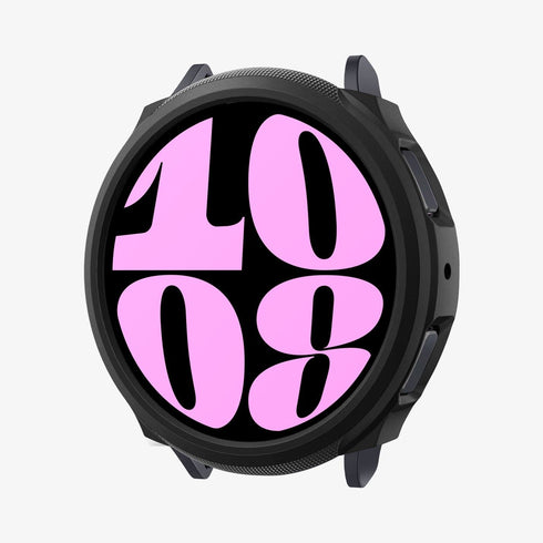 ACS06394 - Galaxy Watch 6 Classic (47mm) Case Liquid Air in matte black showing the front